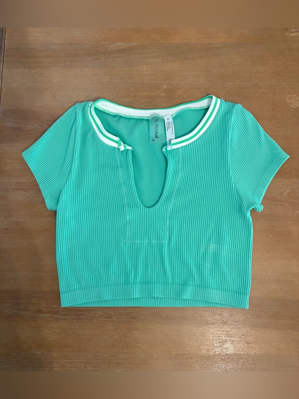 AS revival green crop top